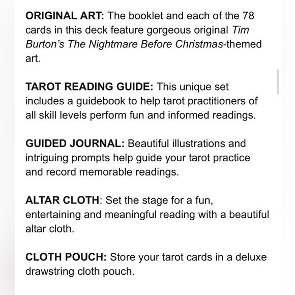 The Nightmare Before Christmas Tarot Deck and Guidebook Gift NWT - Picture 14 of 14